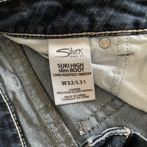 Womens Silver Bootcut Jeans